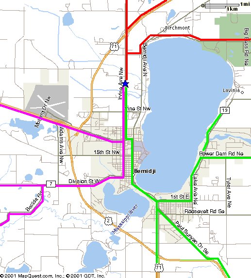Map of Bemidji Area